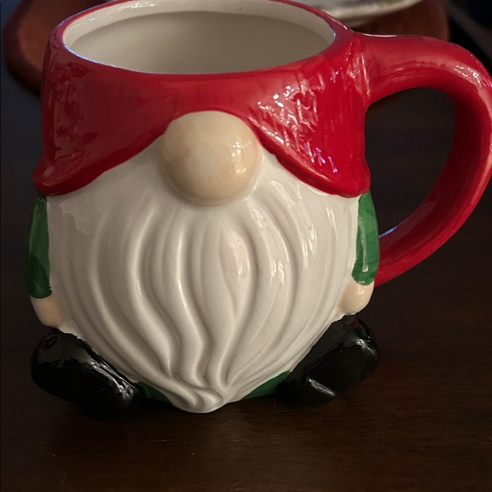 Festive Gnome Mug with Red Hat